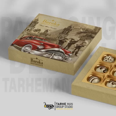 طرح گرافیکی جعبه محصول با رنگبندی جذاب و هماهنگ با هویت بصری برند